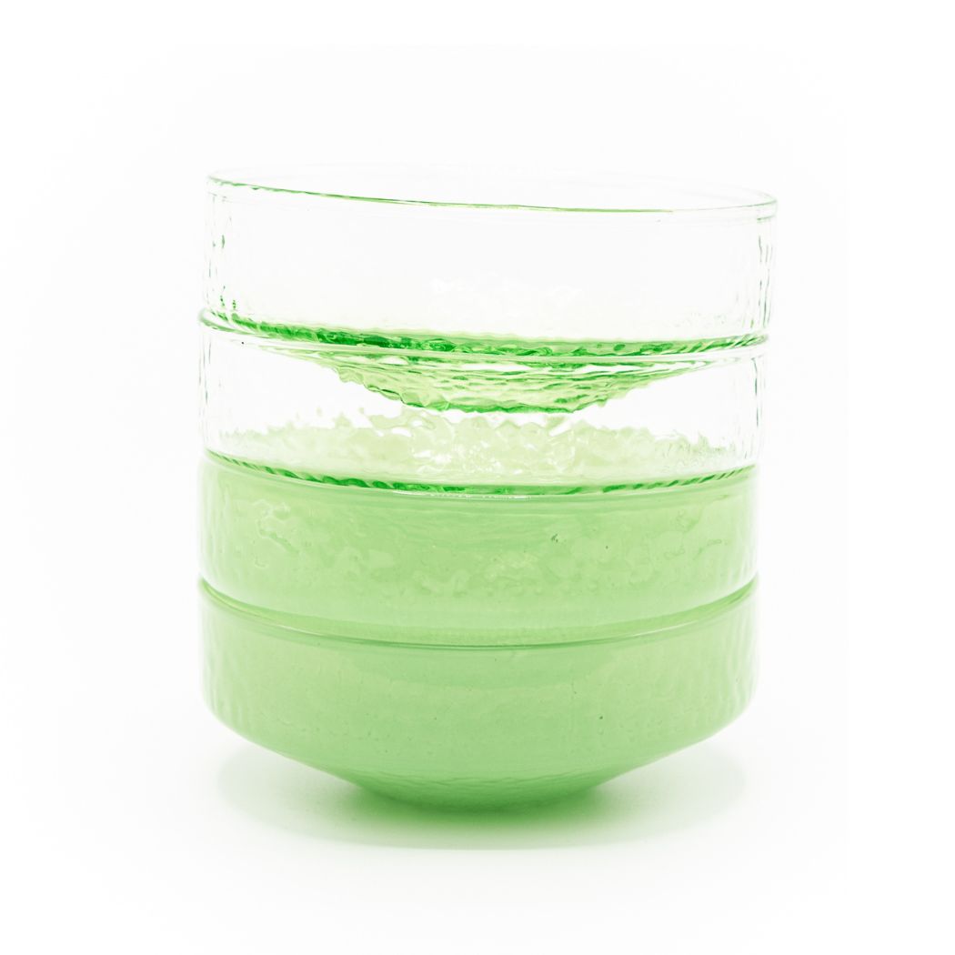 Bowl Claude, green opaque, set of 4