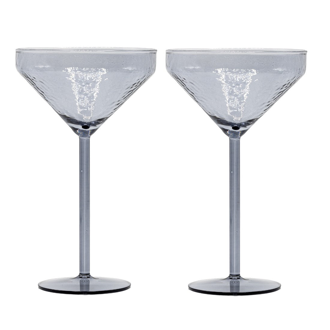 Cocktail glass Claude, grey, set of 2