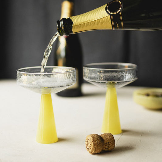 Coupe Claude, light blue / topaz opaque, set of 2