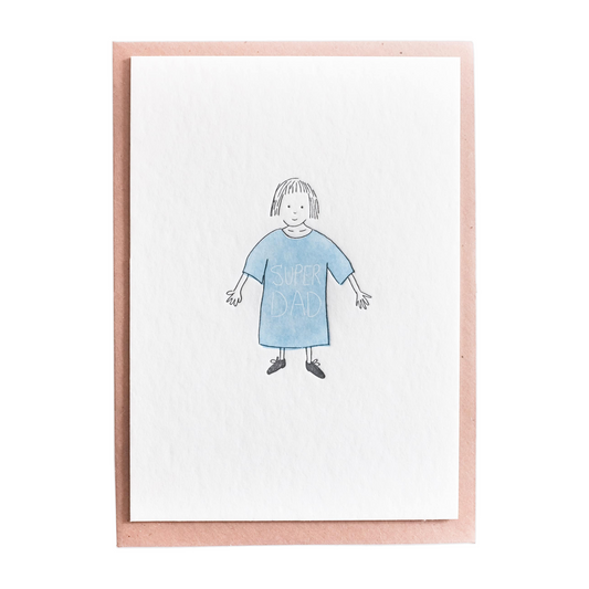 Letterpress card 'superdad'