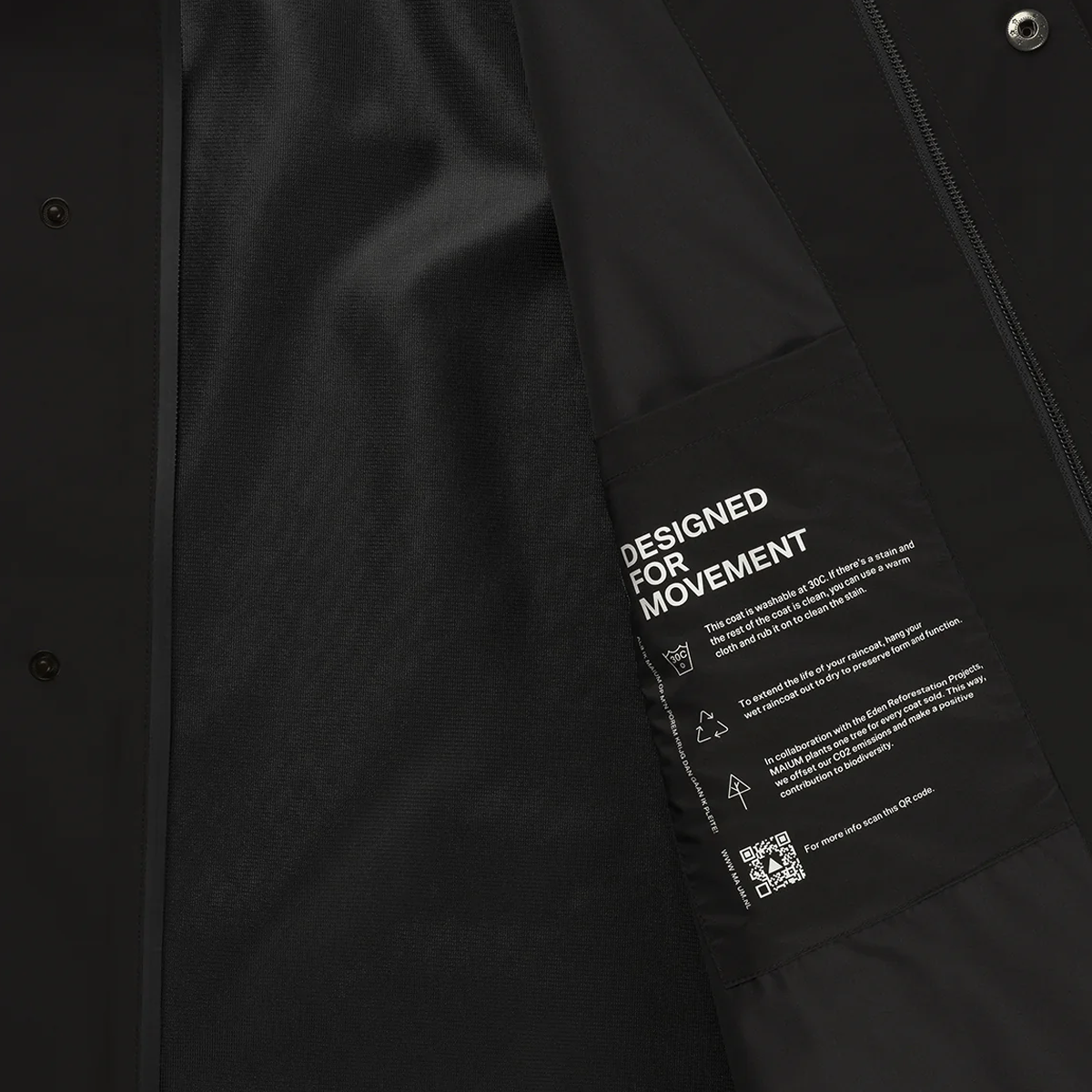 Mac Short Rain Coat Black