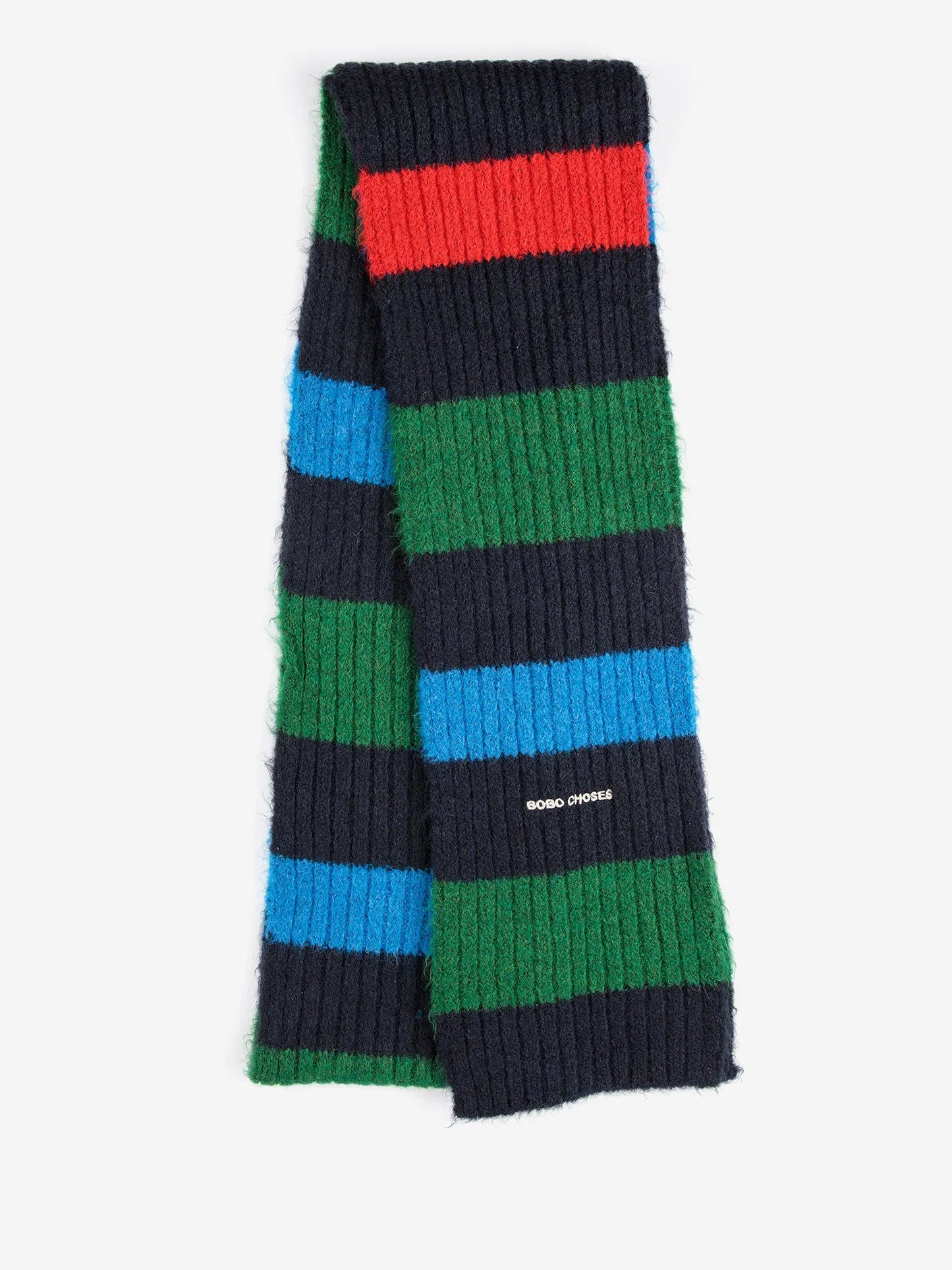 Striped knitted scarf