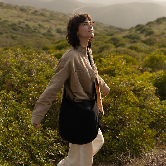 Yuka Cross Body Shopper Black