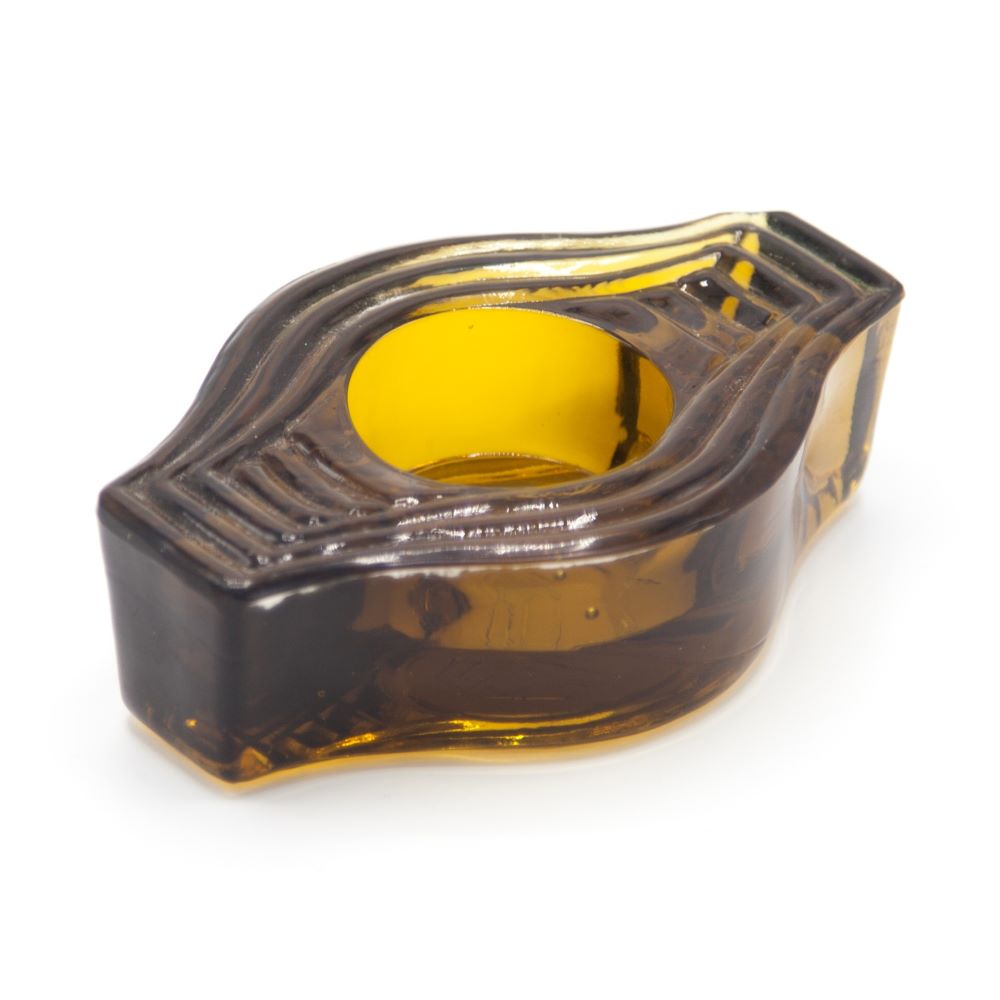 Tea Light Holder, Infinite Round, amber