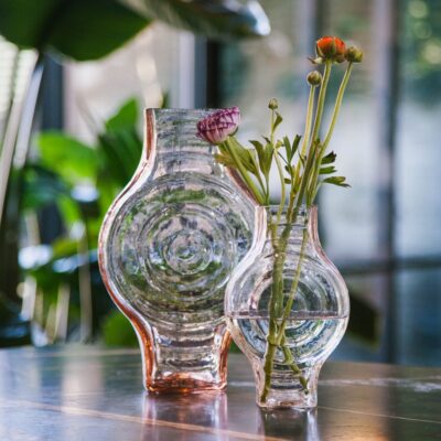 Vase large, Infinite Round, blush pink