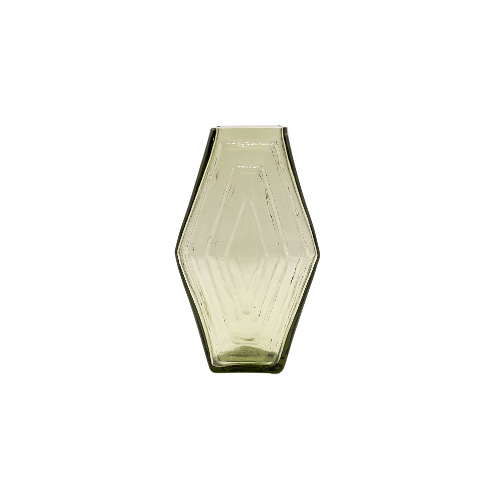 Vase small, Infinite Hexagon, smokey green