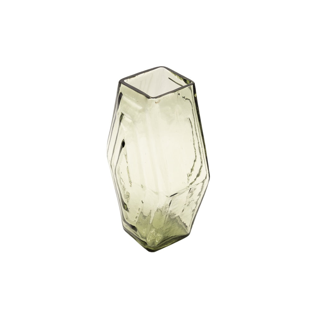 Vase small, Infinite Hexagon, smokey green