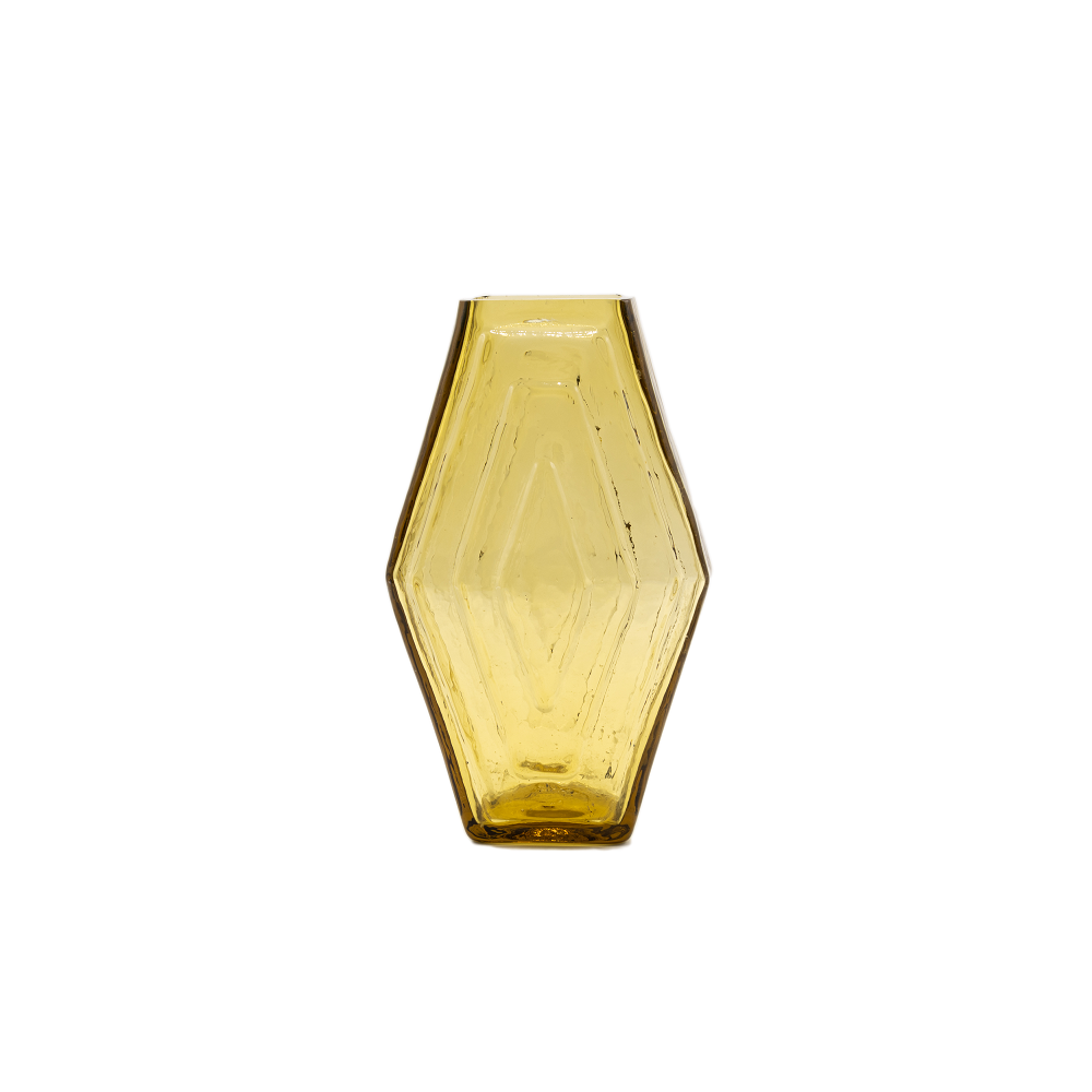 Vase small, Infinite Hexagon, amber
