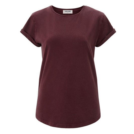 Women Jael T-Shirt Stone Wash Burgundy