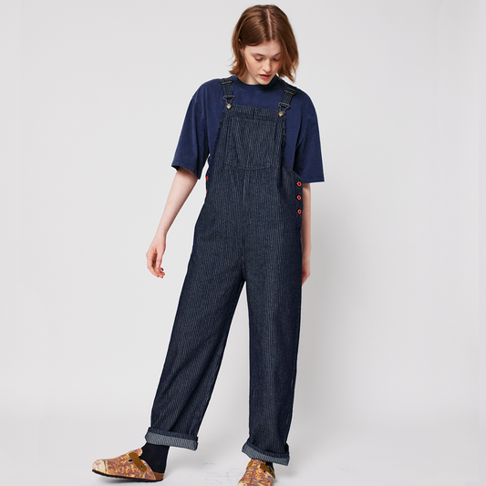 Denim stripe dungaree