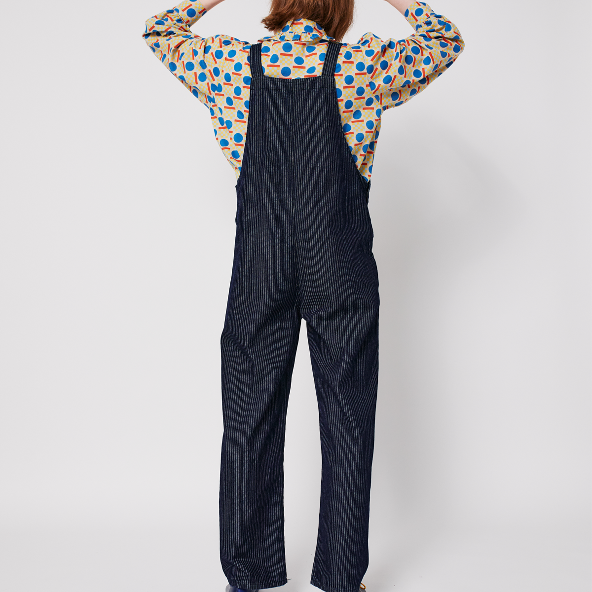 Denim stripe dungaree