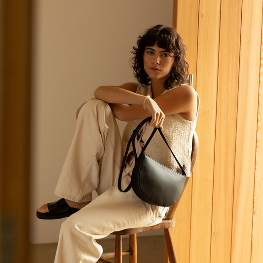 Farou Half Moon Bag Black