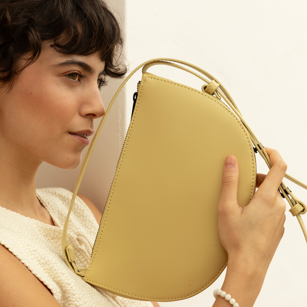 Farou Half Moon Bag Pampas