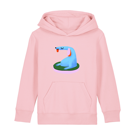 Kids Bobby Hoodie Light Pink Sitting