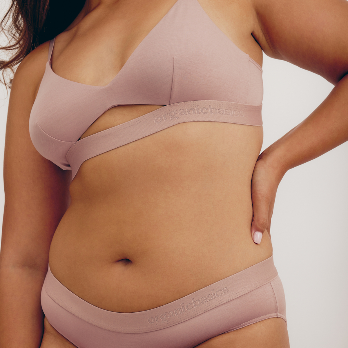 Soft Touch Cut-Out Bralette Rose Wood