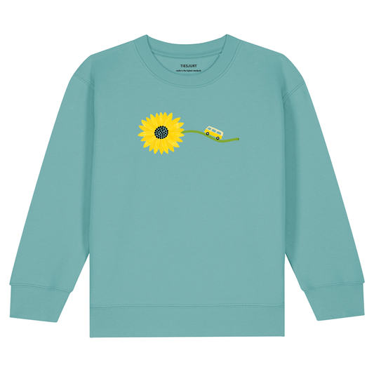 Kids Lennox Sweater Teal Sun Flower