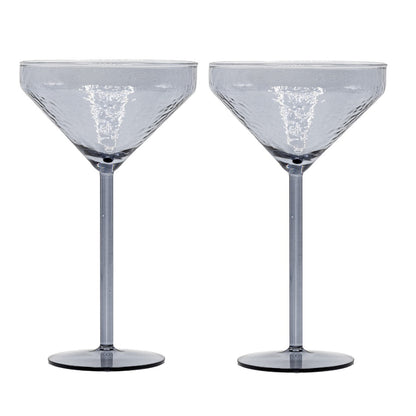 Cocktail glass Claude, grey, set of 2
