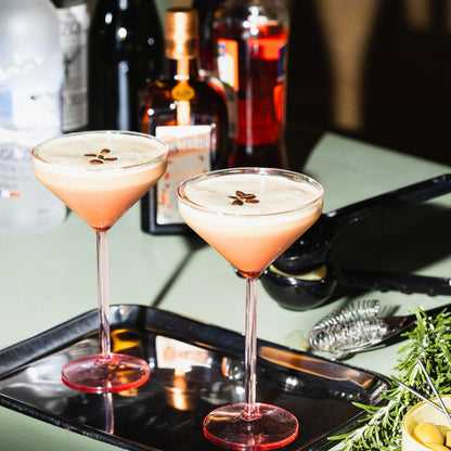 Cocktail glass Claude, pink, set of 2