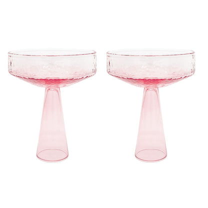 Coupe Claude, pink, set of 2