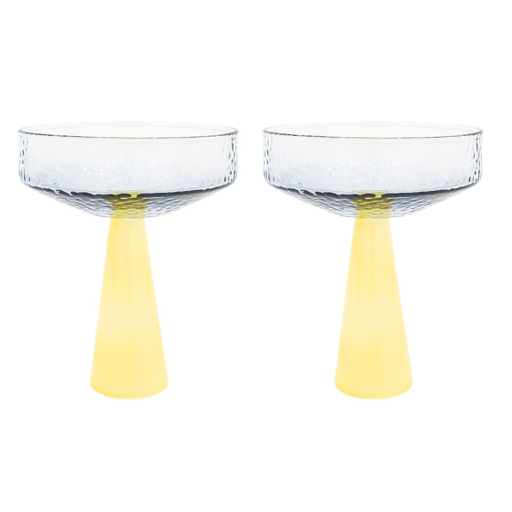 Coupe Claude, light blue / topaz opaque, set of 2