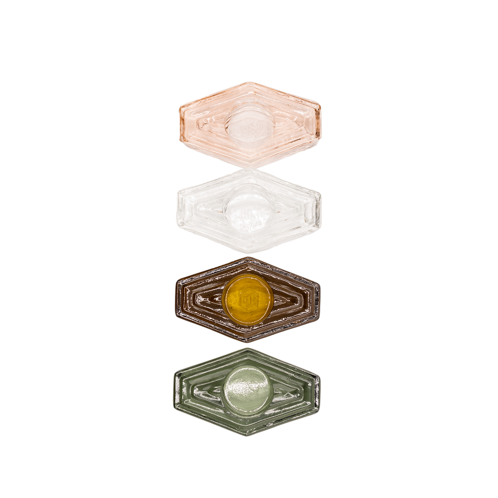 Tea Light Holder, Infinite Hexagon, amber