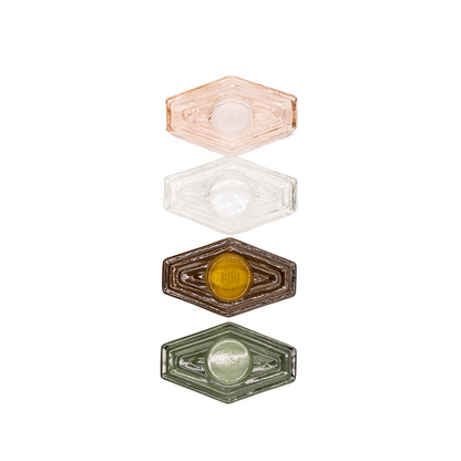Tea Light Holder, Infinite Hexagon, amber