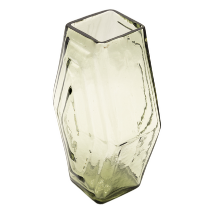 Vase large, Infinite Hexagon, smokey green