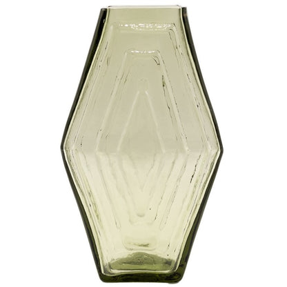Vase large, Infinite Hexagon, smokey green