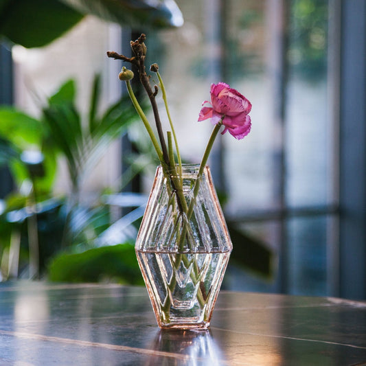 Vase small, Infinite Hexagon, blush pink