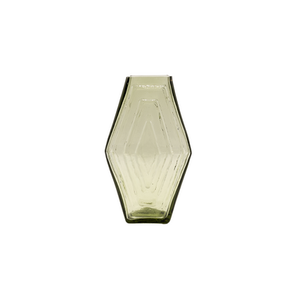 Vase small, Infinite Hexagon, smokey green