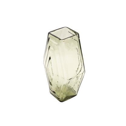 Vase small, Infinite Hexagon, smokey green