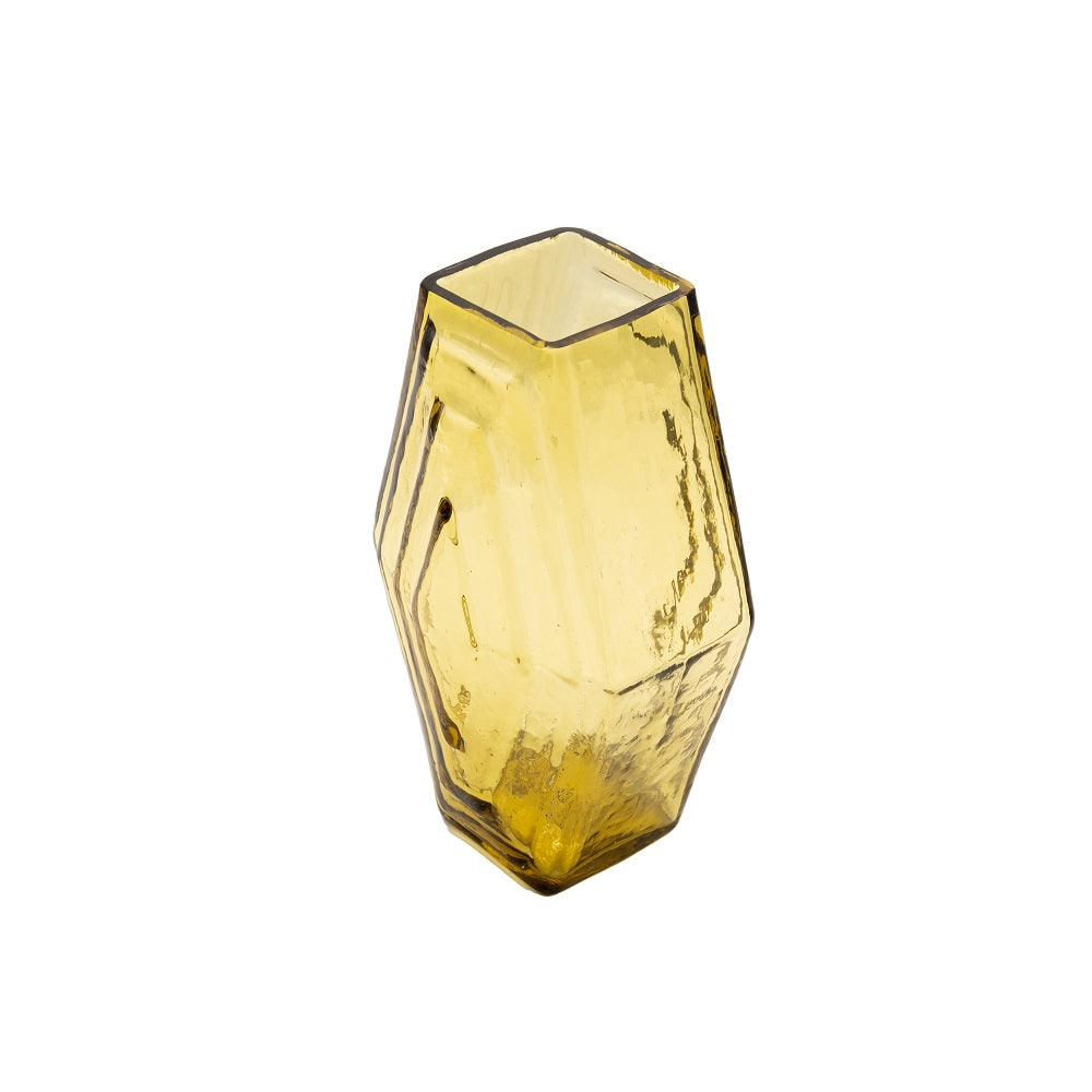Vase small, Infinite Hexagon, amber