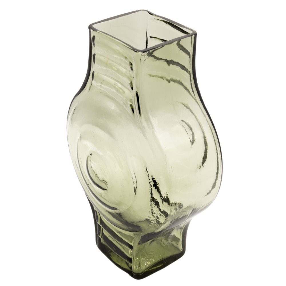 Vase large, Infinite Round, smokey green
