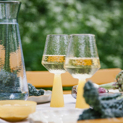Wine Glass Claude, clear / topaz opaque, set of 2