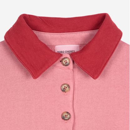 Colour Block Polo Oversize Sweatshirt
