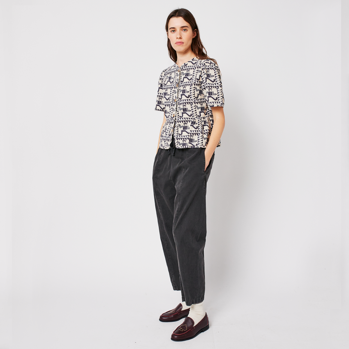 Dark grey cocoon pants
