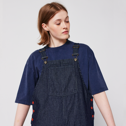 Denim stripe dungaree