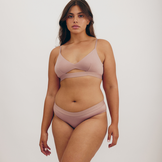 Soft Touch Cut-Out Bralette Rose Wood