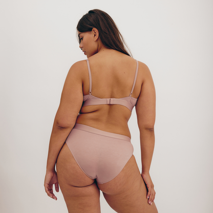 Soft Touch Cut-Out Bralette Rose Wood
